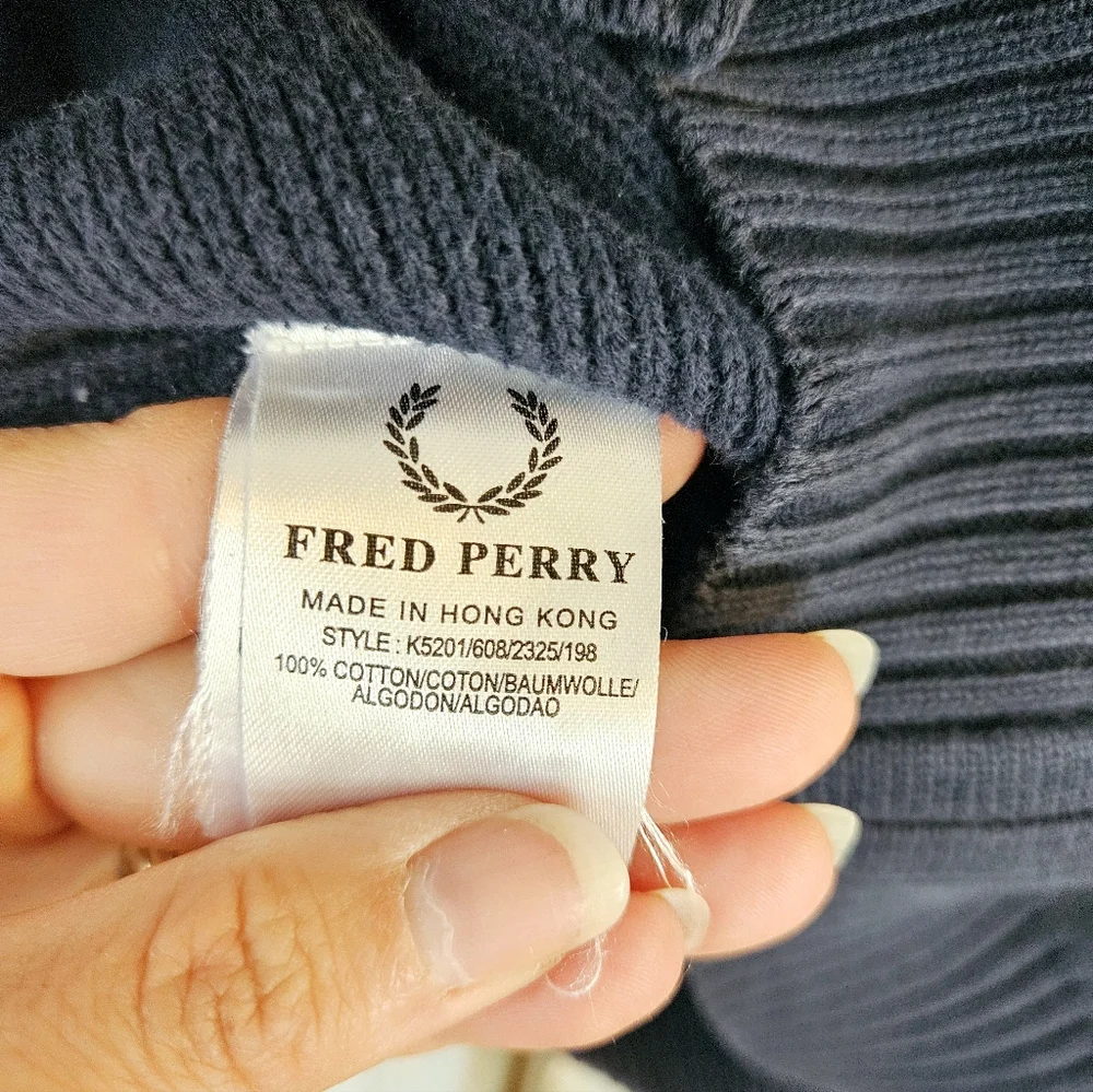 Vintage 90s Fred Perry zip up S **flaws** - Picture 5 of 13